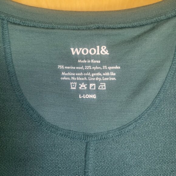 Wool& Sierra Tank Dress Silver Jade Size Large Long - Picture 7 of 9